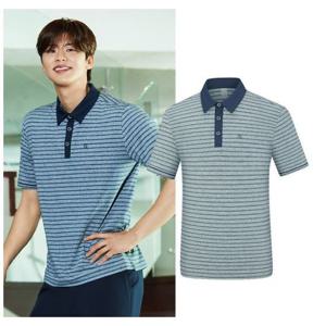 [콜핑]LD18 남성 여름 아이스본 스트라이프 반팔등산티셔츠 KWT4957M