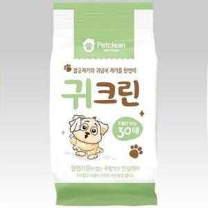애완용품 강아지 위생용품 펫크린 귀크린 티슈 30매