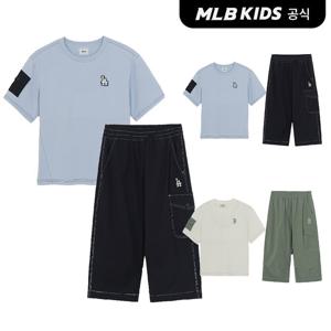 [MLB키즈 공식]26SS 아웃도어 베이직 7부 팬츠 티셔츠세트 (2color) 7AS1B1163