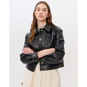 질스튜어트 뉴욕 여성 26SS 백화점BEST블랙 포켓 양가죽 점퍼 JSJU6B411BK