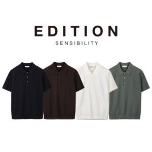 [에디션앤드지]26 SS 남자카라티 텍스쳐드 카라넥 워셔블 니트 4종 1택 NEG2ET1921 DR4488