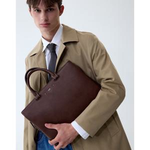 [닥스][에버] 투톤 프리미엄 소가죽 서류가방(13인치 노트북 수납) DBBA6E280J