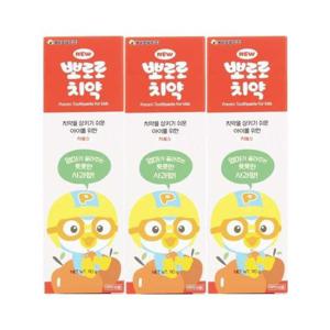 구강 뉴 뽀로로 치약 사과향 3개입 90g