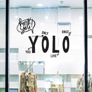 욜로YOLO(대형) 캘리그라피스티커 포인트스티커