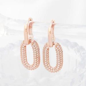 14k골드핀귀걸이 금침 로즈골드 볼드 큐빅 링 드롭 원터치 귀걸이 14K