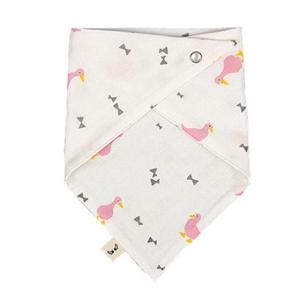 침받이 국내제작 이중거즈 핑크꽥꽥이 턱받이 스카프빕 순면