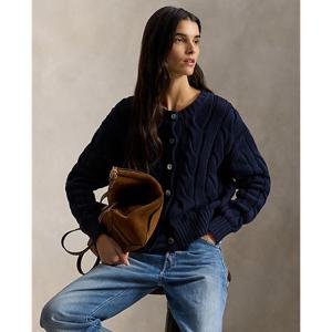 폴로 랄프 로렌 여성 케이블 니트 코튼 크루넥 카디건(WMPOSWENDW20541400)