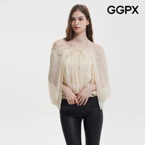 GGPX  데이트룩 오프숄더 쉬폰 블라우스 (GQ4SH027F)