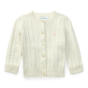 랄프 로렌 베이비 여아 미니 케이블 코튼 카디건(CWPOSWEF6820041101)