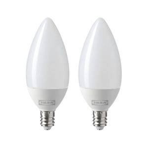 이케아 RYET 뤼에트 LED 전구 E14 250 루멘2개세트/조명