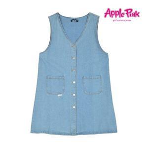 [애플핑크][애플핑크] 앞 오픈 데님 원피스 (APC0Q102GS)
