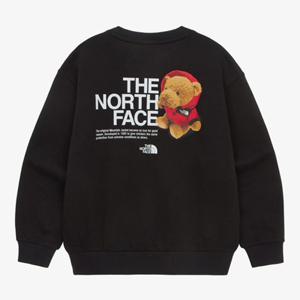 [노스페이스 키즈] NM5MR06S 블랙 애니-메이트 스웻셔츠 맨투맨 NM5MR06S