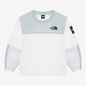 [노스페이스 키즈] NM5MR08T 화이트 알바니 크루넥 우븐 맨투맨 NM5MR08T