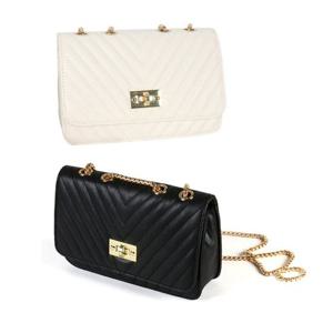 여성스러운 느낌 쉐브론 퀼팅 바디 매력적인 체인백