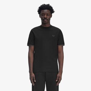 [공식][Sharp] 팁드 커프 피케 셔츠 - 블랙/코트 그린 AFPM2514654-Y43