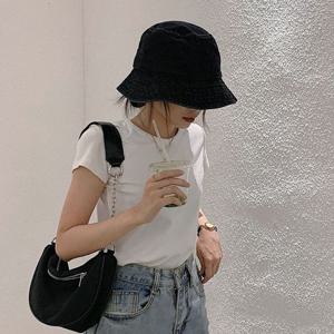 여성 넓은챙 오버핏 데님버킷햇 청버킷햇 벙거지 4색