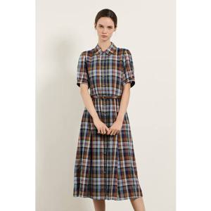 [비씨비지] 퍼먼츠 체크 원피스 B5F7O607 (사은품증정) B5F7O607