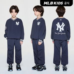 스트릿 베이직 쿠퍼스 로고 우븐 맨투맨세트 NY (D.Navy)