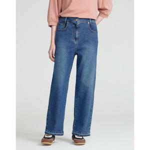 닥스 여성 25FW 블루 워싱 세미와이드핏 뒷밴딩 데님팬츠 DLPA5C707B2
