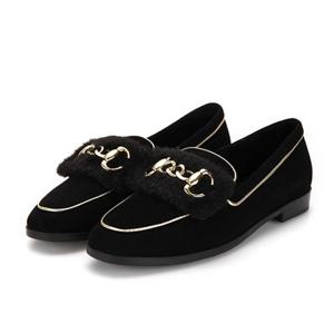 [바바라] BABARA 바바라 스웨이드 퍼 로퍼 블랙 BBF554 113692