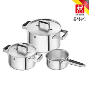 [헹켈]퓨어 쿡웨어 스틸 3종 냄비 세트 (HK1028804)