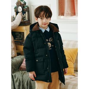 [빈폴키즈]클래식 덕다운 하프패딩 - 블랙 (BI5X38U065)