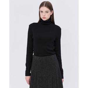 헤지스 여성 24FW 클리어런스스테디셀러 블랙 터틀넥 긴소매 티셔츠 WSTS4DC92BK