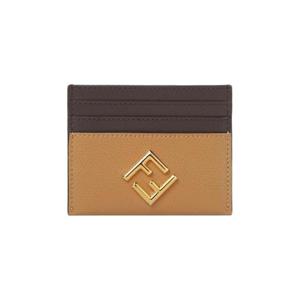 펜디 FF 다이아몬드 레더 플랫 카드 케이스 브라운 8M0445ALV4F1UJ9