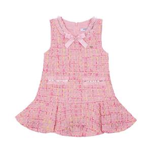 [프렌치캣] 프렌치캣8 핑크 프릴 트위드 원피스 (Q51DCO110P1) Q51DCO110