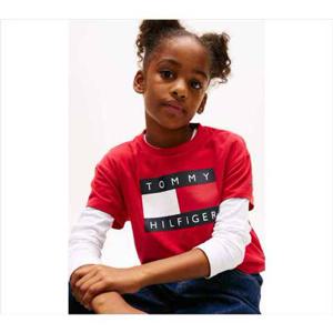 [타미힐피거칠드런] 헤리티지 플래그 반팔 티셔츠 T42G0KKO440GT1 (2컬러) T42G0KKO440GT1