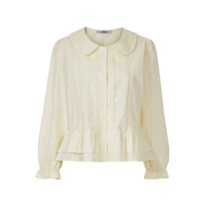 [포커스]플랫카라 레이스 프릴 블라우스 PBBF6S1BL5131