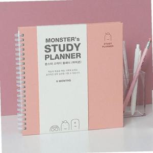 JMds 인디고 스터디 플래너 몬스터 (아이콘) 6개월용 (핑크)