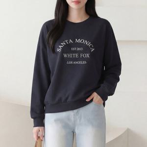 [올리비에스클로젯] 산타모니카 자수 맨투맨 티셔츠_O2603TS065A