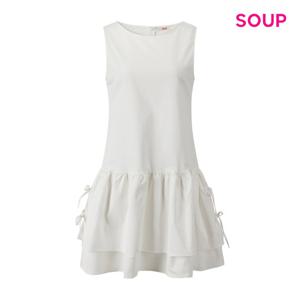 [숲]라운드넥 민소매 셔링 플레어 원피스 S63OP02