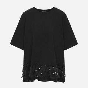 [써스데이아일랜드] 스팽글 패치 오버사이즈 티셔츠 (T256MTS134W) T256MTS134