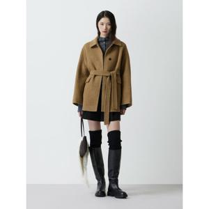 [쥬크] 쥬크 알파카 블렌디드 벨티드 하프 코트(Z254MSG533) Z254MSG533