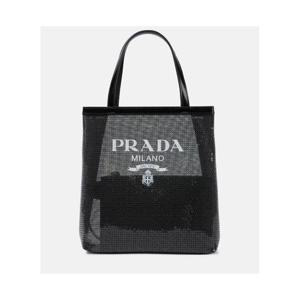 프라다 로고 시퀸 임벨리시드 토트 백 P00627817