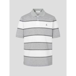 [빈폴멘] 변형 보더 피케 티셔츠  라이트 그레이 (BC5342O802)