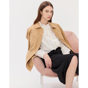 질스튜어트 뉴욕 여성 26SS 백화점BEST베이지 포켓 양가죽 점퍼 JSJU6B420I2