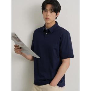 [빈폴멘] 프리미엄 플로우 칼라넥 티셔츠 - 네이비 (BC6342C99R)