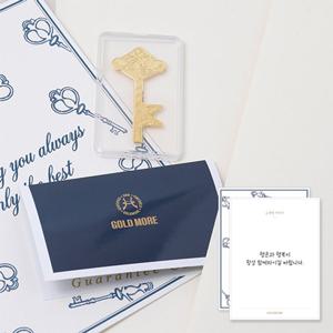 [ 1 + 1]순금 행운 열쇠 0.1g 24K 부적 합격 손자 손녀 수능 군대 새차 선물