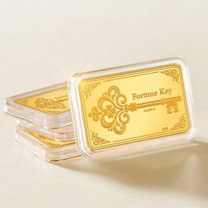 [비앤비골드] [가죽케이스증정] 24K 순금 행운 열쇠 골드바 0.1g