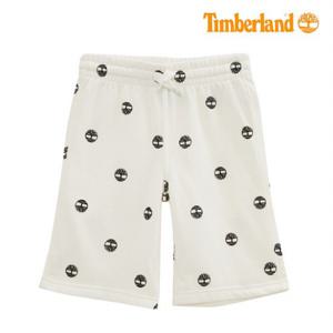 [팀버랜드키즈] 허리 벤딩 잔 로고 프린트 반바지(TLSDC03F_100