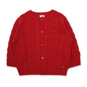 [오가닉맘]  MIFTGA03 레드니트꽈배기가디건