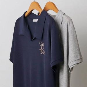 오픈 빅사이즈 R 반팔티 자수 카라넥 307I970S