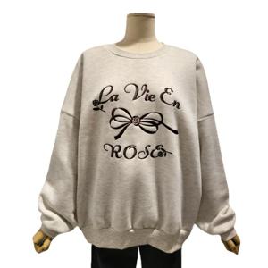 [에이비에프지]자수 디테일 기모 롱 맨투맨 티셔츠 APZ1HKZ1A