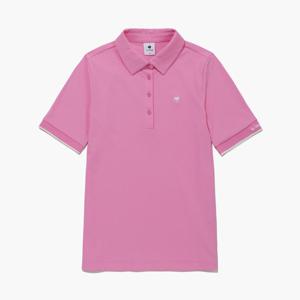 [르꼬끄골프] 여성 소매배색 골지 반팔 티셔츠 (GQ122LTS34)