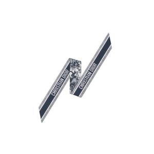 디올 트왈 드 주이 소바쥬 미차 스카프 실크 트윌 아이보리 네이비 블루 15JOU106I602-C545