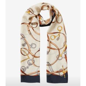 [닥스ACC]네이비 체인 진주포인트 실크 스카프 DCSC2F011N2