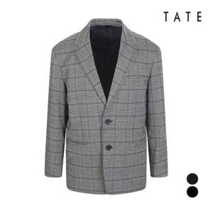 [테이트](남성) 오버핏투버튼체크자켓_KABU4-MJK010